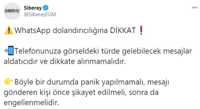 Emniyet örnek gösterip uyarıda bulundu: Bu tür WhatsApp mesajlarına dikkat edin!