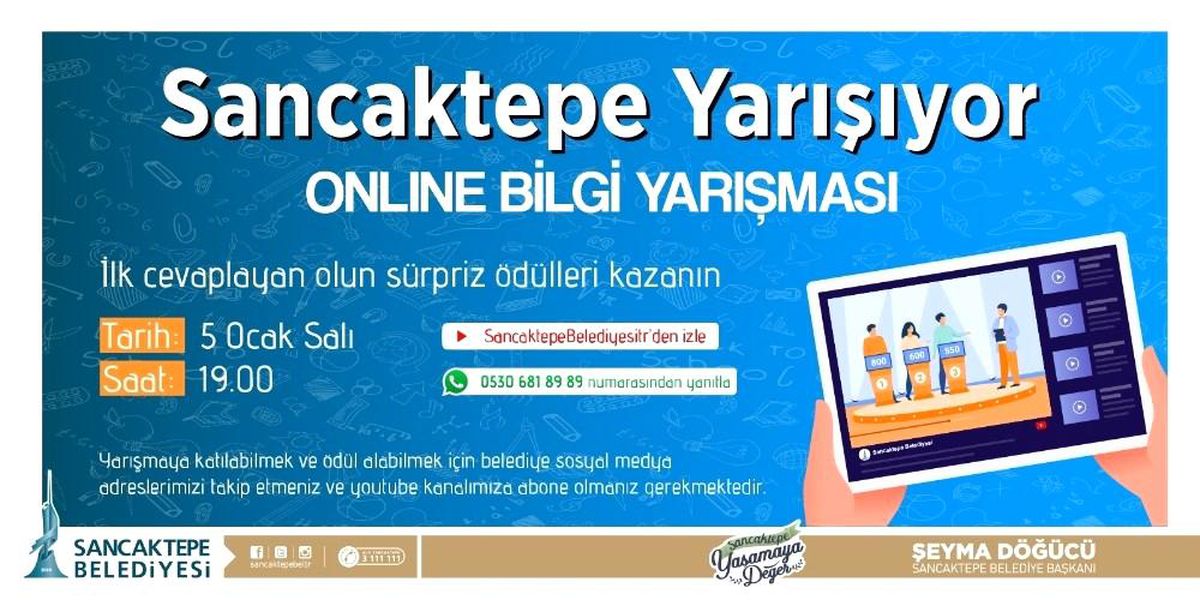 Sancaktepe Belediyesi\'nden ödüllü online bilgi yarışması