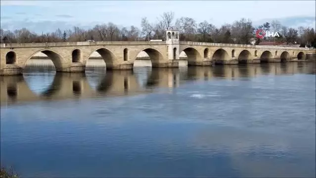 Yağışlar Meriç Nehri'nin debisini artırdı