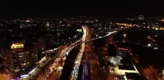 Drone - Kısıtlama öncesi trafik yoğunluğu