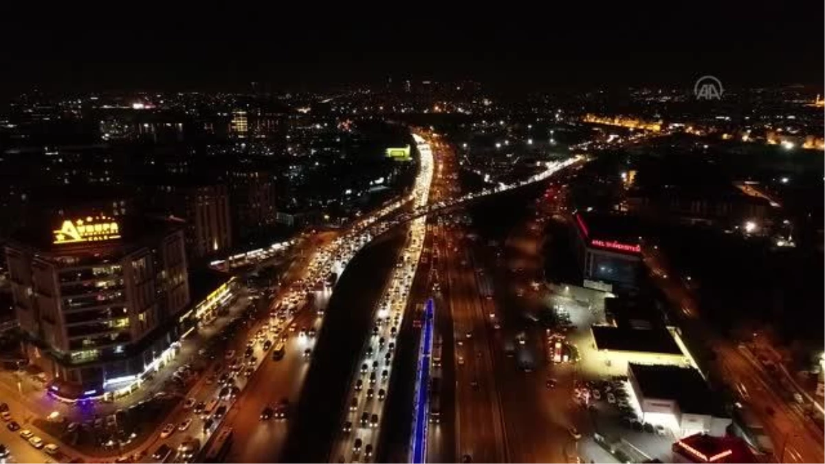 Drone - Kısıtlama öncesi trafik yoğunluğu