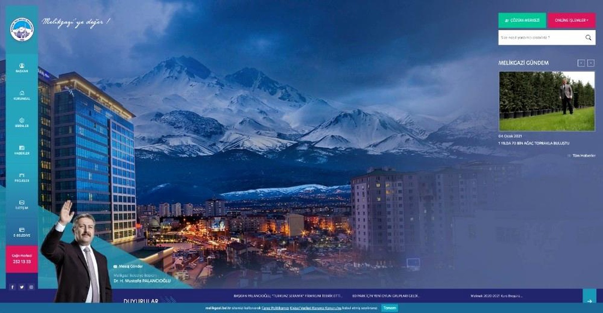 Melikgazi Belediyesi\'nin web sitesi yenilendi