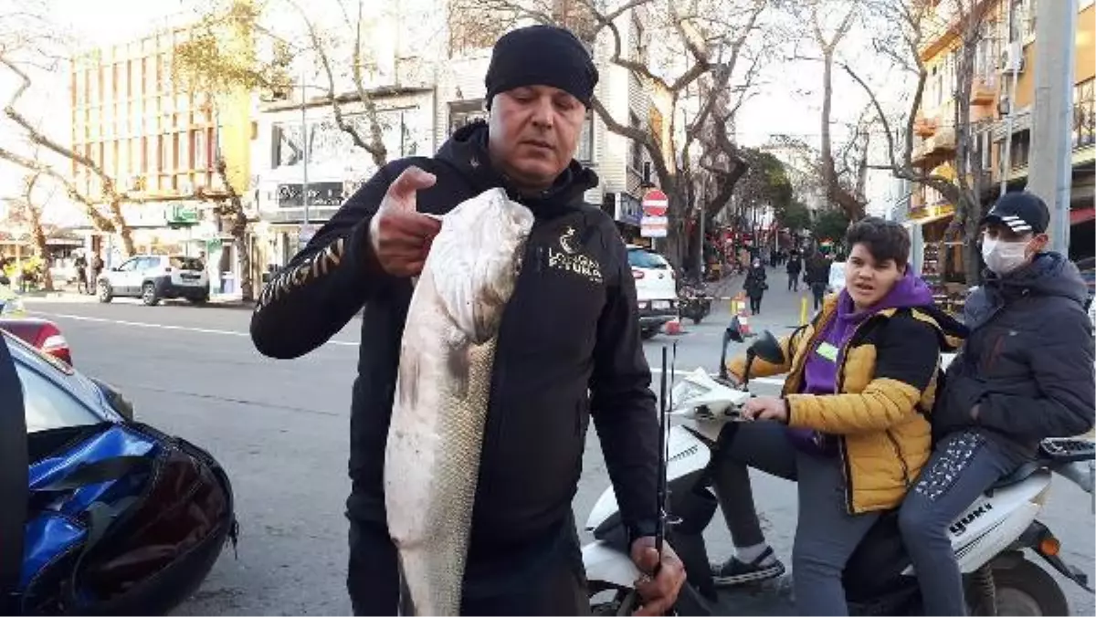 Amatör balıkçı, 6 kilo 380 gram ağırlığında levrek avladı