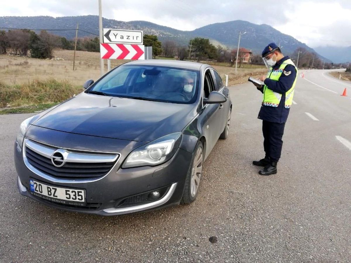Burdur\'da Jandarmadan trafik denetimi