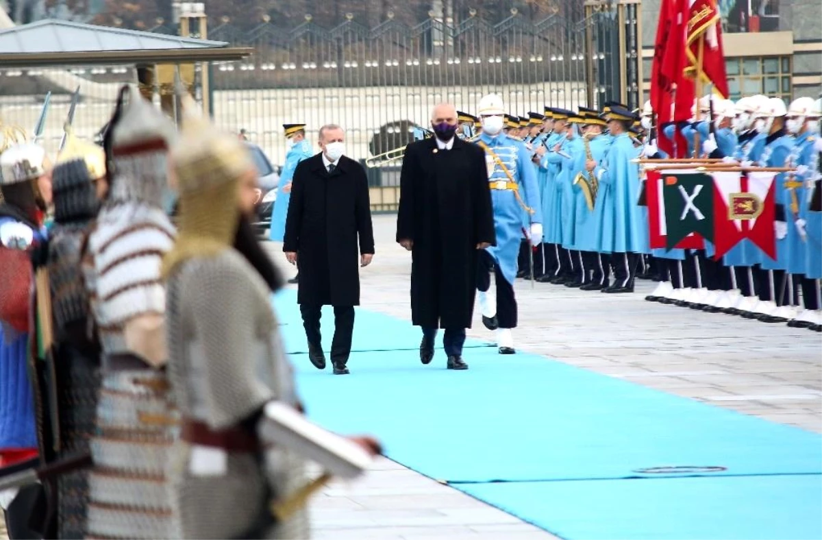 Son dakika haber! Cumhurbaşkanı Erdoğan, Arnavutluk Başbakanını resmi tören ile karşıladı