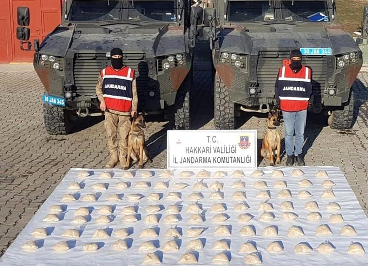 Hakkari\'de 48 kilo eroin ele geçirildi