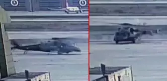 Sabiha Gökçen Havalimanı'nda meydana gelen helikopter kazasının görüntüleri ortaya çıktı