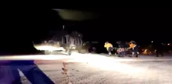 Kalp krizi geçiren hastanın imdadına polis helikopteri yetişti