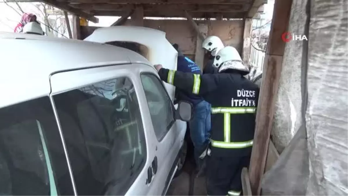 Doğalgaz patlaması sandılar, araç yangını çıktı