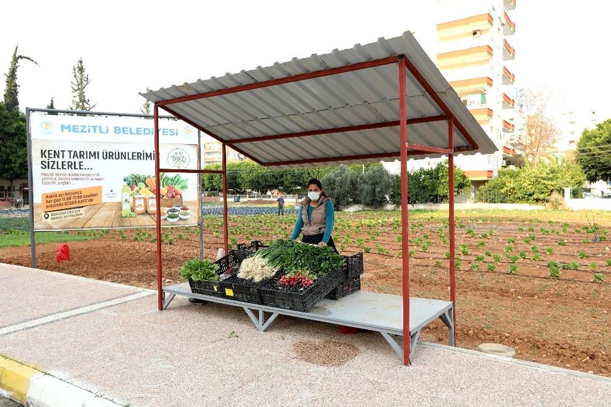 Tarlada üretip yanı başında satıyor