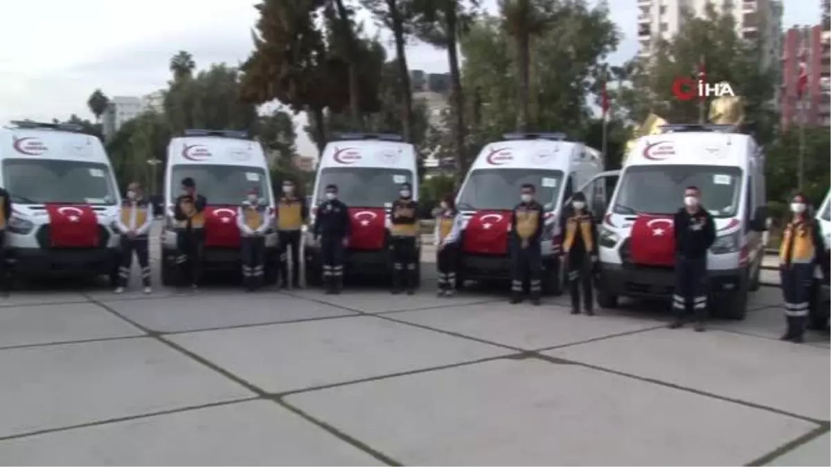 Adana\'ya gönderilen 26 ambulans törenle hizmete alındı