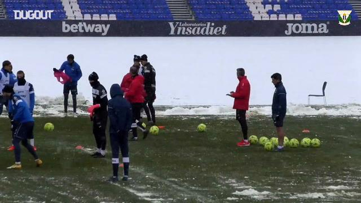 Leganes Antrenmanında Kartopu Savaşı