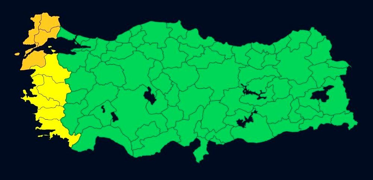 Meteoroloji Trakya\'yı tehlikeli kodla uyardı
