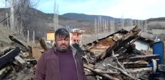 Samanlığı kül oldu, çaresizce düşünürken yardım gecikmedi