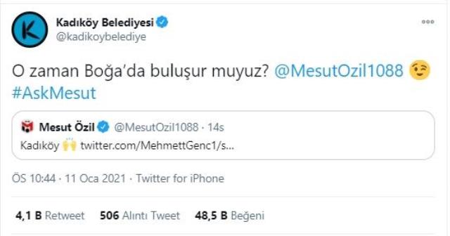Mesut Özil'in Kadıköy cevabına belediyeden yanıt: Boğa'da buluşur muyuz?