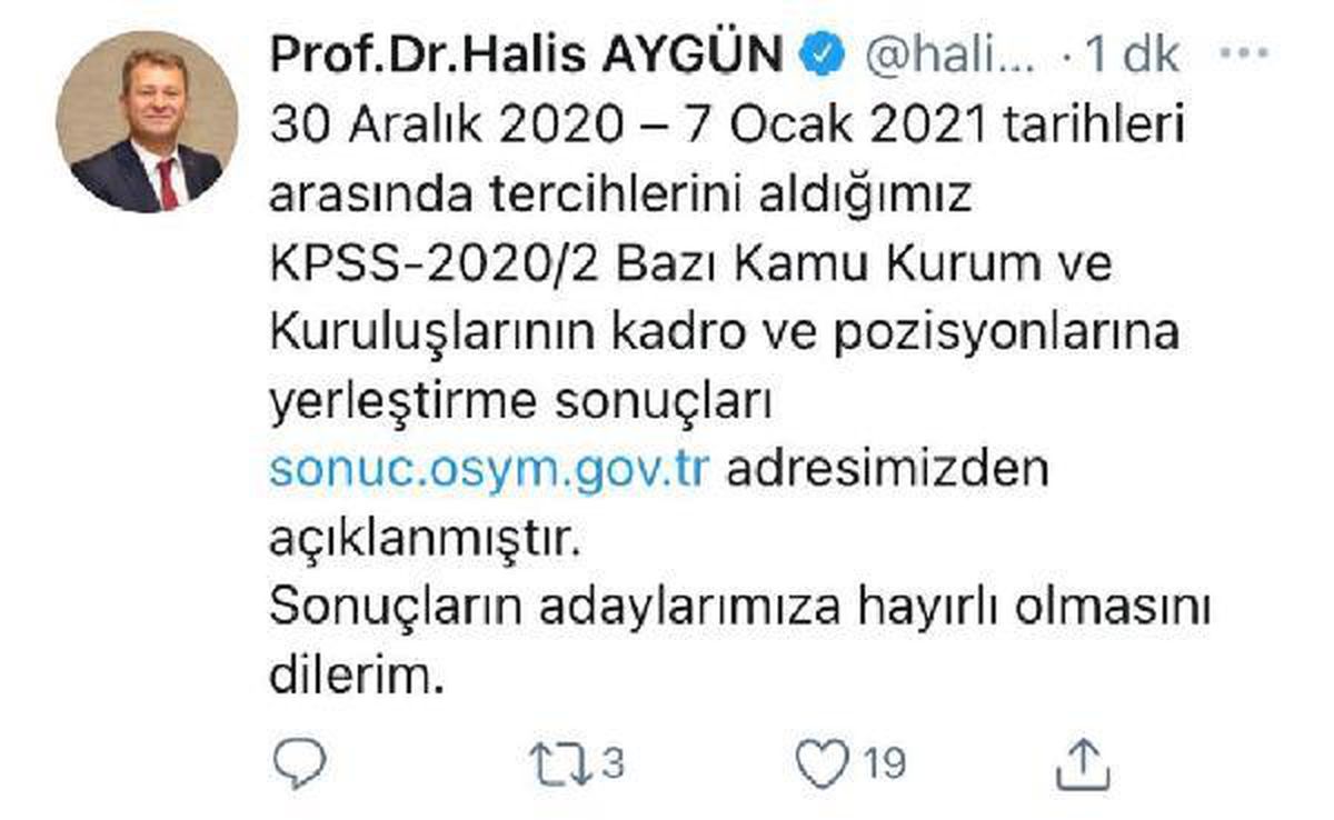 KPSS yerleştirme sonuçları açıklandı