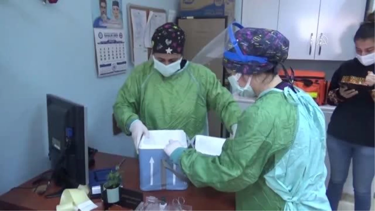Taşova\'da sağlık çalışanları aşılanıyor