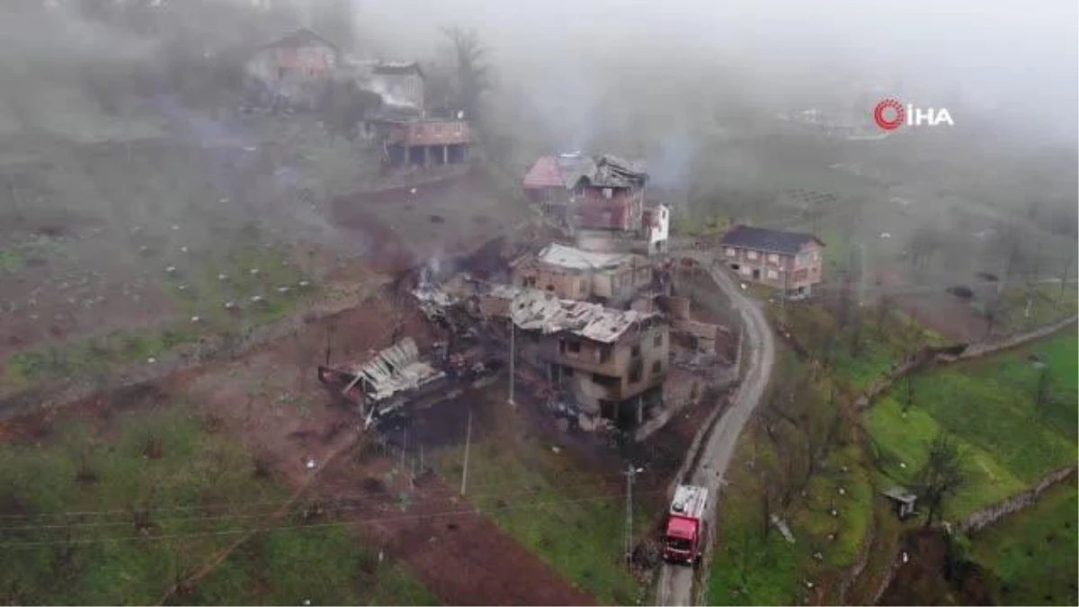 Trabzon\'da yangının hasarı gün ağarınca ortaya çıktı