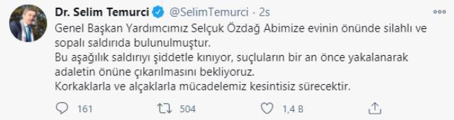 Selçuk Özdağ'dan evinin önündeki saldırı sonrası ilk açıklama: Beş kişiydiler, ikisi sopalarla vururken biri silah tutuyordu