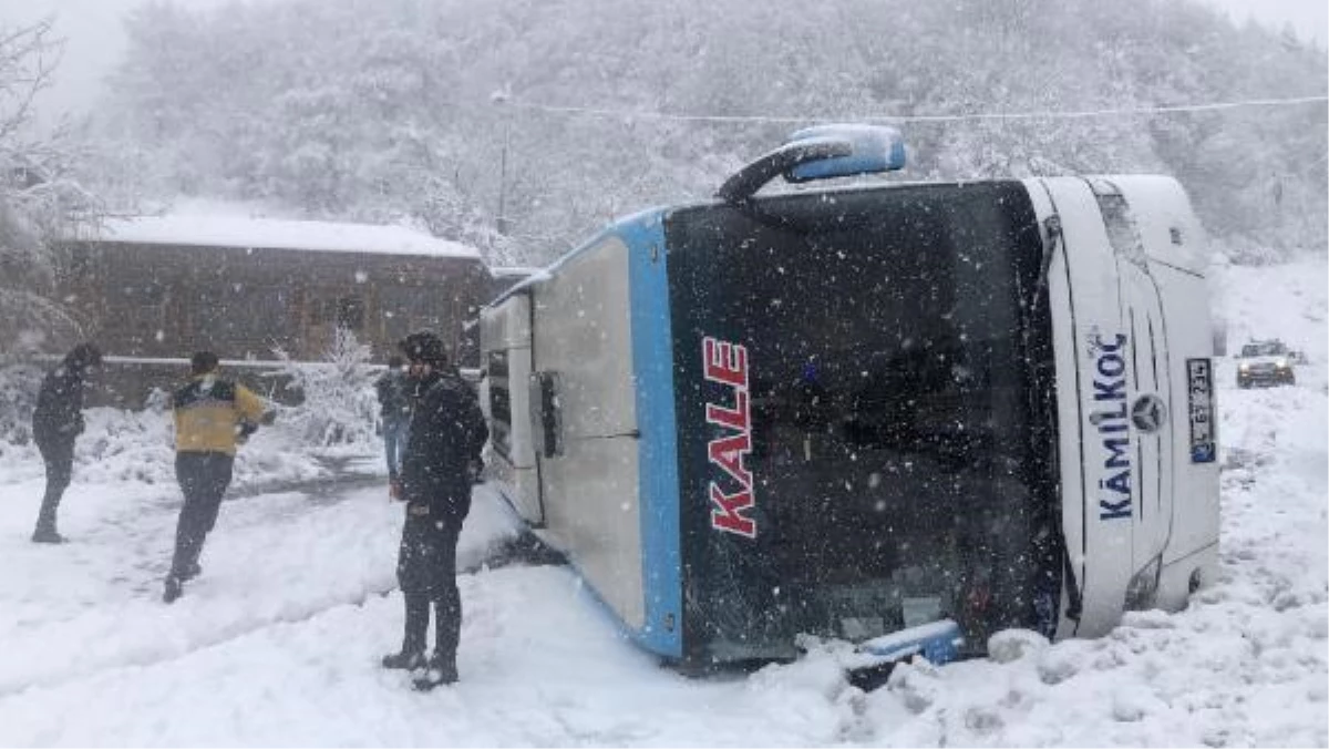 Son Dakika! Zonguldak\'ta yolcu otobüsü devrildi: 16 yaralı