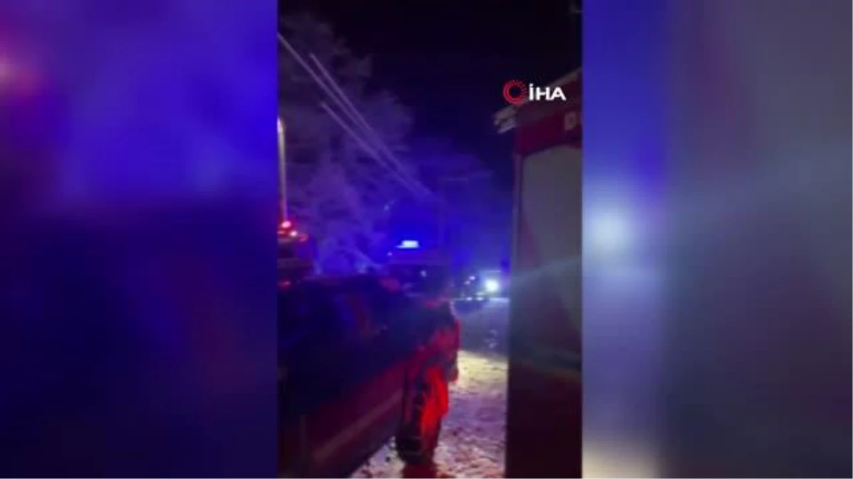 Şiddetli karda yoldan çıkan kamyonet şarampole uçtu: 6 yaralı