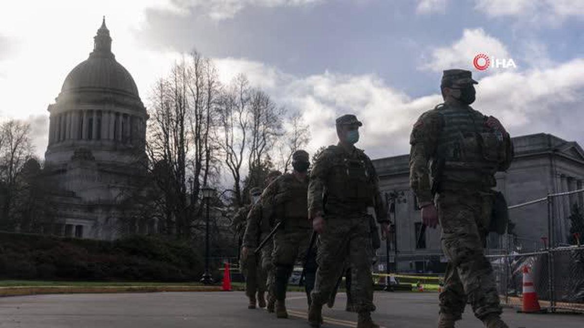 ABD'de başkent Washington D.C'de Ulusal Muhafızlar sokaklarda görev yapıyor