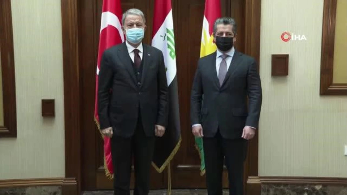 Son dakika haber: - Bakan Akar, Ikby Başbakanı Barzani ile Görüştü