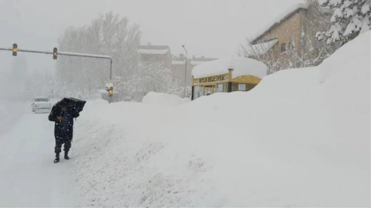 Bitlis\'te kar yağışı kenti esir aldı! 290 köy yolu kapandı, evler, duraklar ve tabelalar kayboldu