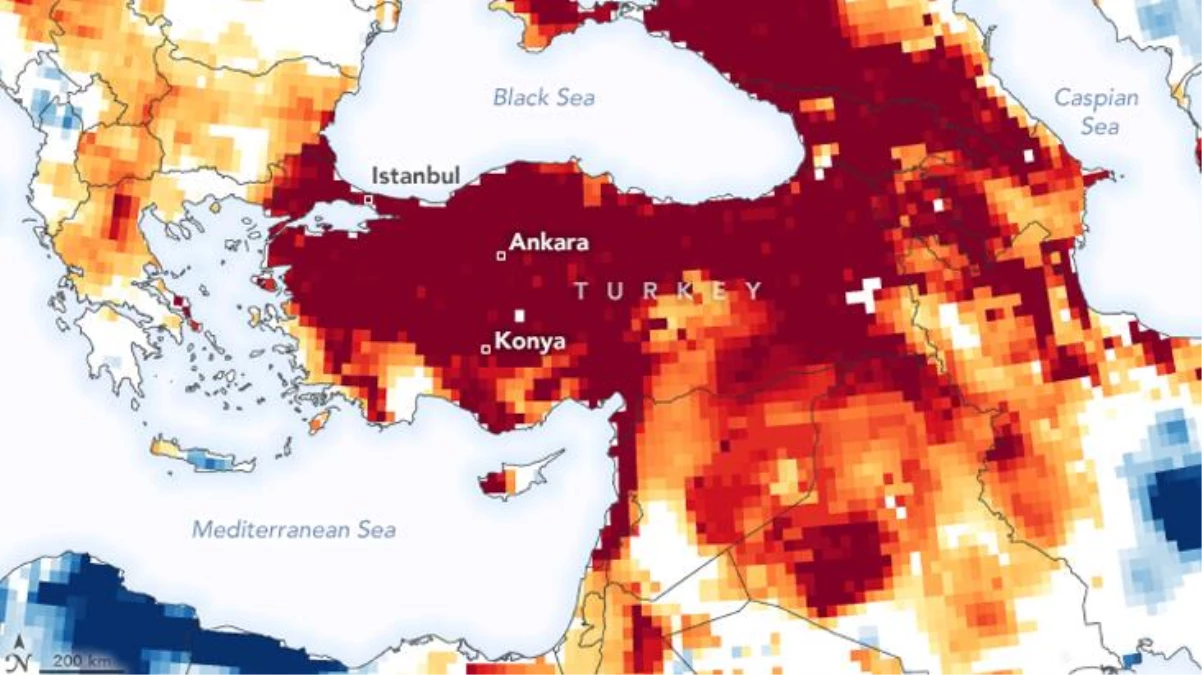 NASA, Türkiye\'deki kuraklıkla ilgili harita yayınladı: Sadece barajlar değil yer altı suları da kritik seviyede