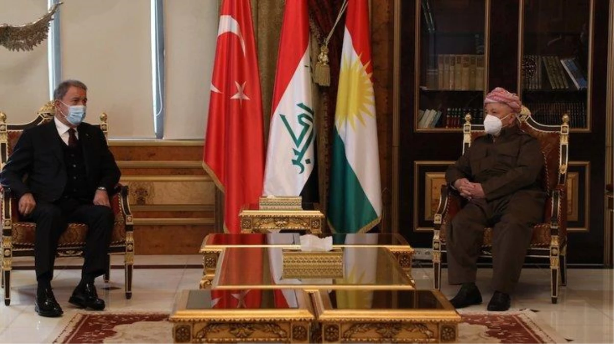 Son Dakika! Mesud Barzani ve oğlu ile görüşen Hulusi Akar\'dan kritik mesaj: Bütün mücadelemiz terör örgütüne karşı