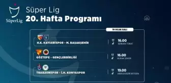 (VİDEO-GRAFİK) Futbol: Süper Lig'de 20. haftanın programı