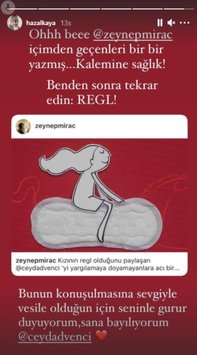 Kızının regl olduğunu duyurduğu için tepki çeken Ceyda Düvenci, ünlüleri ikiye böldü