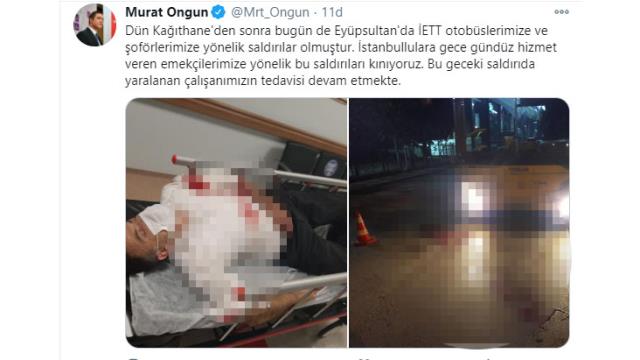 Eyüpsultan'da İETT çalışanına saldırı! Kanlar içinde kalan şoför hastaneye kaldırıldı
