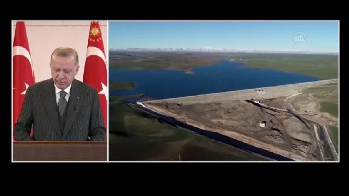 Cumhurbaşkanı Erdoğan, Silvan ve Ergani\'deki baraj açılış törenine canlı bağlantıyla katıldı