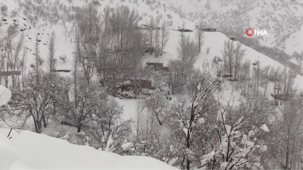 Şırnak\'ta ev ve araçlar kar altında kayboldu