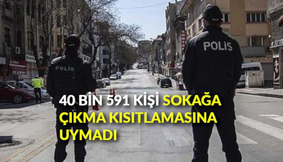 40 bin 591 kişi sokağa çıkma kısıtlamasına uymadı