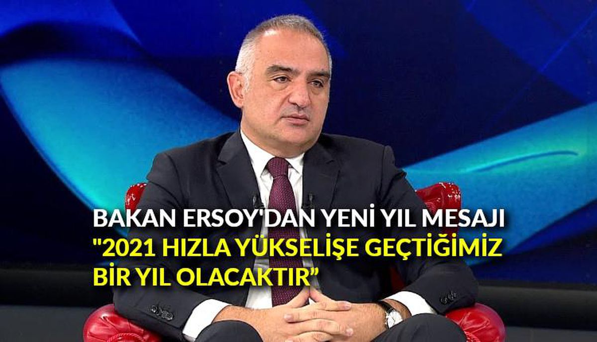 Bakan Ersoy\'dan yeni yıl mesajı: "2021 hızla yükselişe geçtiğimiz bir yıl olacaktır