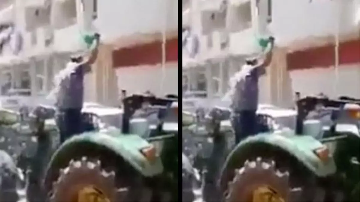 Borcu olan tütün üreticisi sinir krizi geçirdi! Bankanın önünde kendini yakmak istedi