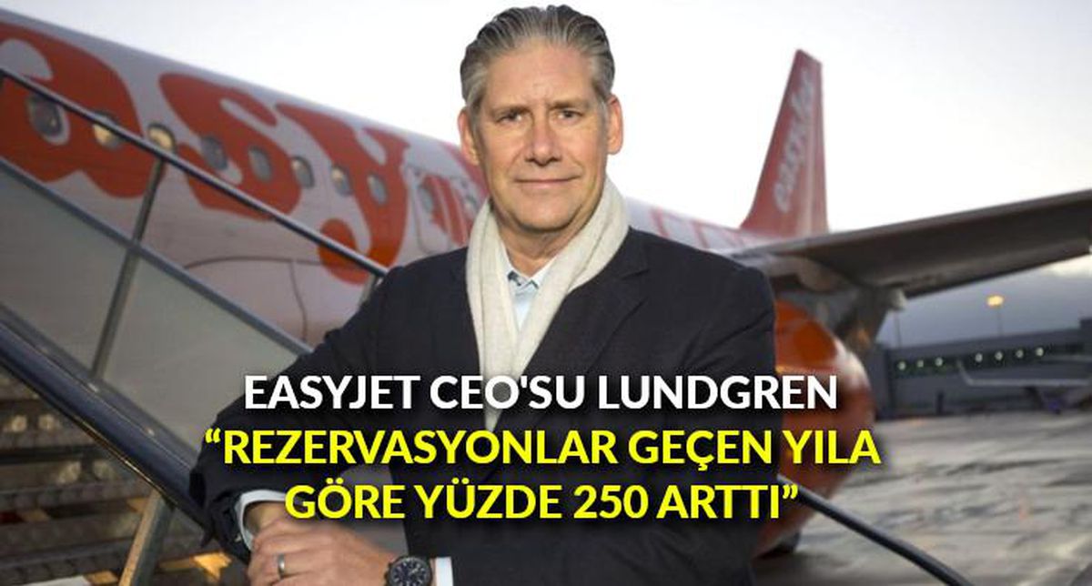 EasyJet CEO\'su Johan Lundgren: "Rezervasyonlar geçen yıla göre yüzde 250 arttı"