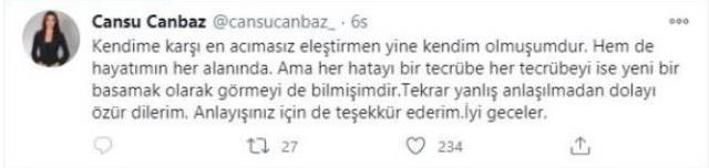 Mesut Özil gafıyla sosyal medyada gündem olan TRT spikeri Cansu Canbaz, ekranlara geri dönüyor