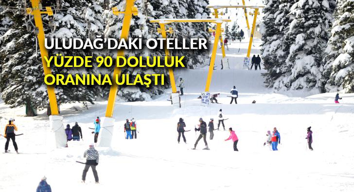 Uludağ\'daki oteller, yüzde 90 doluluk oranına ulaştı