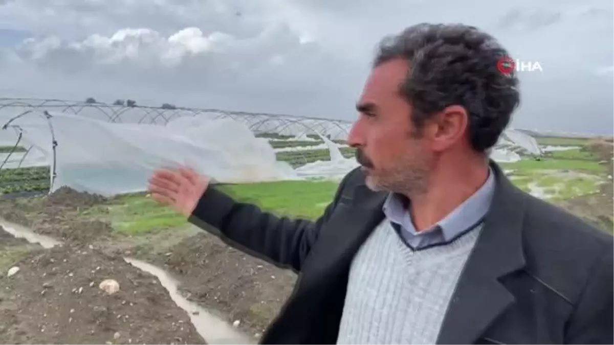 Aksu'da hortum sera örtülerini uçurdu