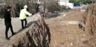 Direksiyon hakimiyetini kaybedip 5 metrelik çukura uçtu