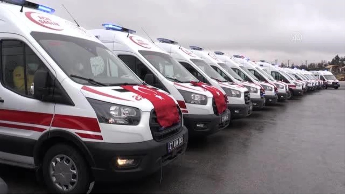 GAZİANTEP - AB tarafından finanse edilen 38 ambulansın teslimi için tören düzenlendi