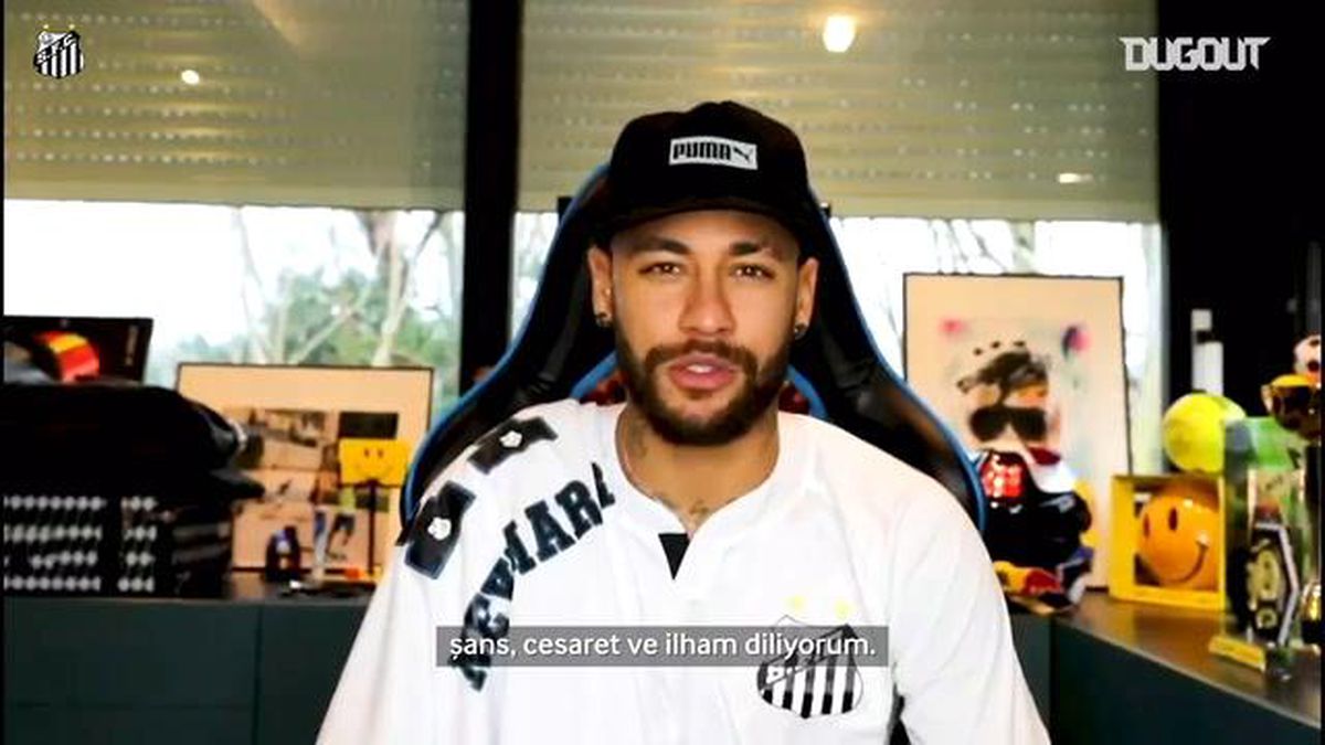 Neymar, Libertadores Finali Öncesi Santos\'a Başarı Diledi!