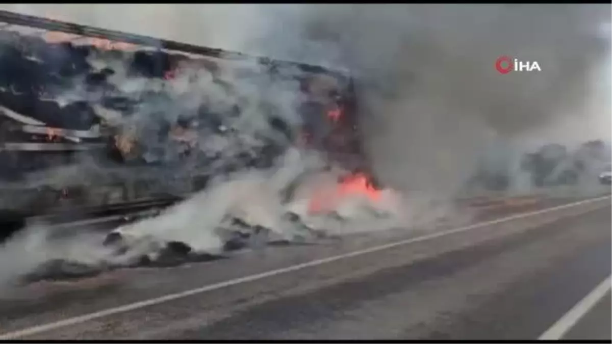 Son Dakika | Saman yüklü tır küle döndü