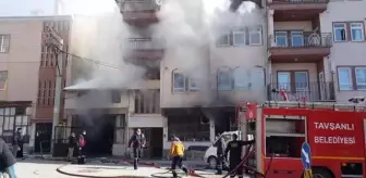 Tavşanlı'da leblebi imalathanesinde yangın söndürüldü