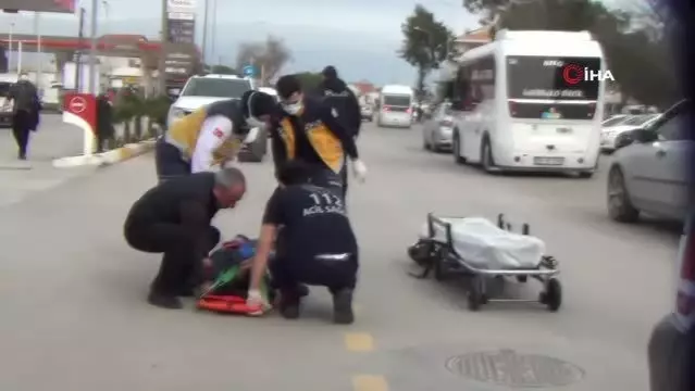 Son Dakika Ayvalik Ta Seyir Halinde Panige Kapilan Motosiklet Surucusu Korkuttu Son Dakika