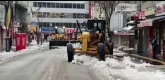 Bingöl'de ekiplerin karla mücadelesi