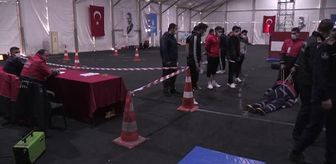 Son dakika haber | İtfaiye eri adayları zorlu parkurda yarışıyor